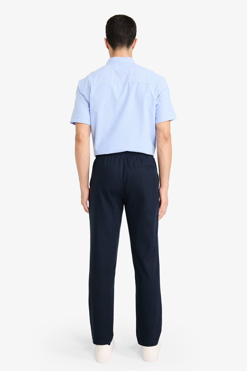 DeFacto Blue Man Soft Textured Jogger Pants Casual - Image 5